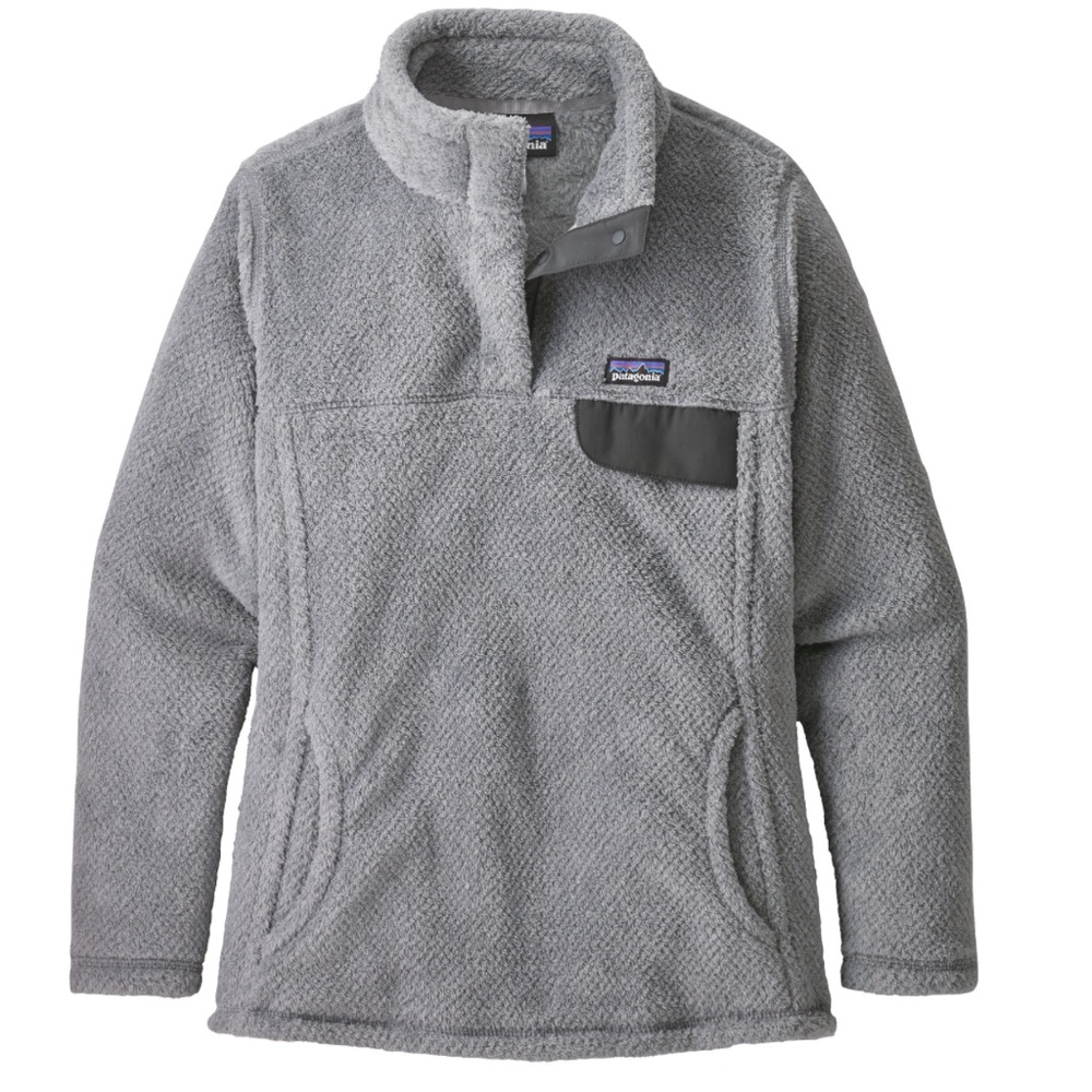 Patagonia Girls Re-Tool Snap-T Gray Polartec Pullover Size XXL 16-18